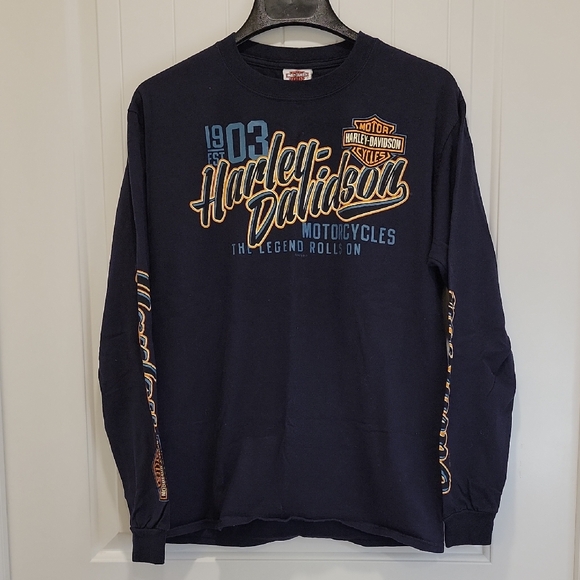 Harley-Davidson Other - Harley-Davidson Vintage Men's Black Long Sleeve Shirt Colorado Size Medium